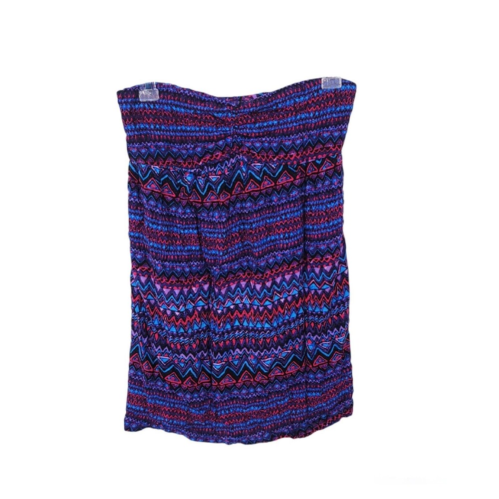 Xhilaration Dress Womens Small Y2K Mini Strapless Stretch Short Ruched Rayon